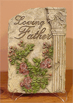 Loving Father Memorial Stone complete with easel.